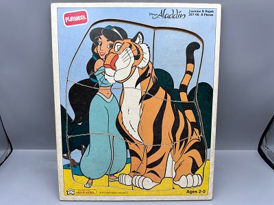 Playskool Disney's Aladdin Jasmine & Rajah Board Puzzle #287-06