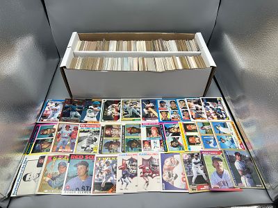 Full Two Row Box of Assorted Sports Cards W/ Vintage & Stars - Varying Conditions