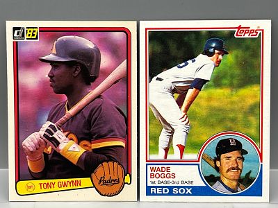 1983 Donruss Tony Gwynn RC #598 & 1983 Topps Wade Boggs RC #498