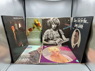 Lot of Six Assorted Vinyl Albums - Varying Conditions - Cindy Bullens, Bobbi Martin, Lenny 