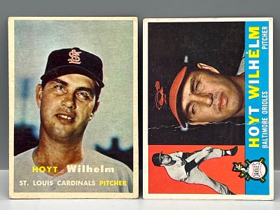 Hoyt Wilhelm 1957 Topps #203 & 1960 Topps #395