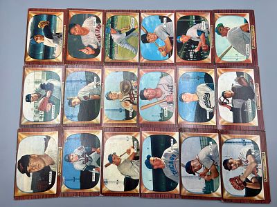 Lot of (18) 1955 Bowman Baseball Cards - Varying Conditions