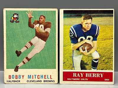 1959 Topps Bobby Mitchell RC #140 & 1964 Philadelphia Ray Berry #1