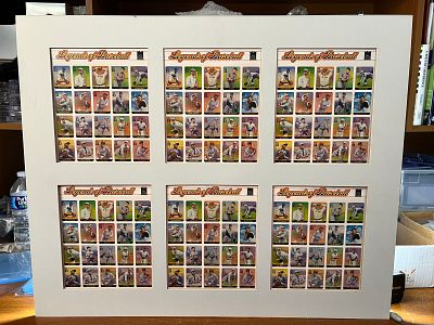 2000 USPS Legends of Baseball Full Uncut Stamp Press Sheet of (6) 20-Stamp Panes - $39.60 Face Value