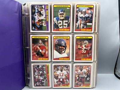 1988 Topps Football Complete Set In Binder W/ Bo Jackson RC