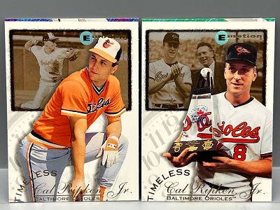 1995 Skybox Emotion Cal Ripken Jr. #5 & #6 Timeless Inserts