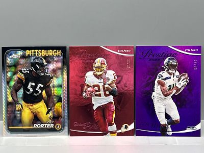 Lot of (3) Modern Football Insert & Serial Number Parallel Cards