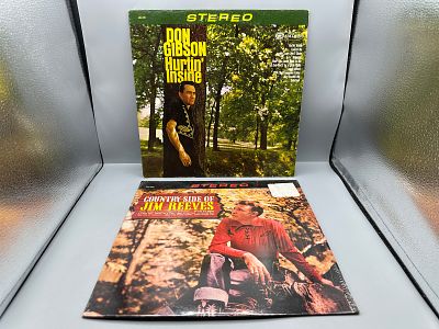 Lo of (2) RCA Camden Vinyl Albums: Don Gibson - Hurtin' Inside (CAL 730, 1966) & Jim Reeves – 