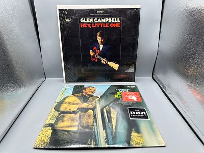 Lot of (2)Vintage Vinyl Albums: 1977 Capitol Glen Campbell - Hey, Little One & 1974 RCA Victor 