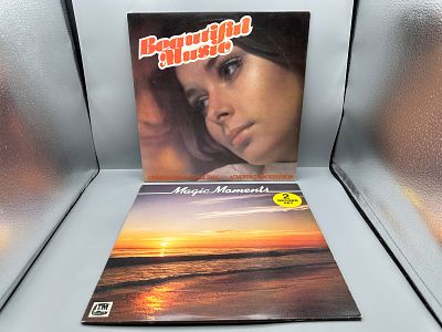 Lot of (2) Vintage Vinyl Albums: 1977 J&M Teleproducts 'Magic Moments' and 1978 K-Tel 