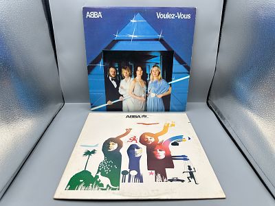 Abba (2 LP Lot): Voulez-Vouz (1979); and Abba The Album (1978), promo notch in cover - Records 