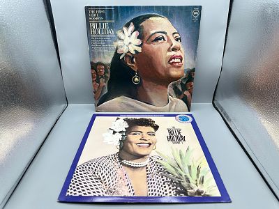 Billie Holiday (2 LP Lot): The First Verve Sessions (1976), 2 LPs, gatefold, cover shows minor 