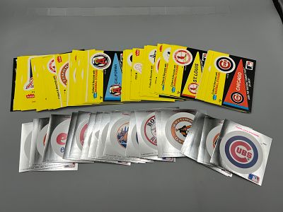 Lot of (70+) Assorted Vintage Baseball Sticker Cards - Varying Conditions