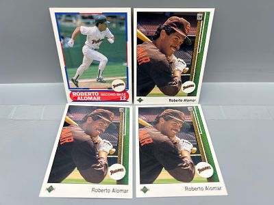 Lot of (4) Roberto Alomar Baseball 2nd Year Cards - HOF