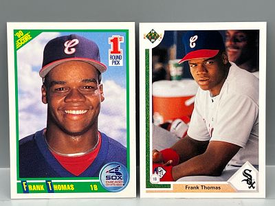 1990 Score Frank Thomas RC #663 & 1991 Upper Deck Frank Thomas 2nd Year #246