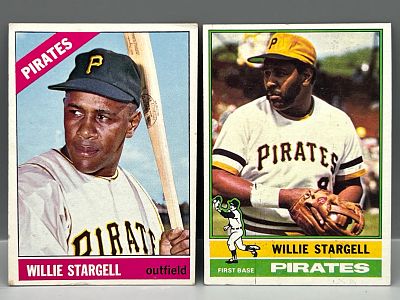 Willie Stargell 1966 Topps #255 & 1976 Topps #270 - Pirates (HOF)