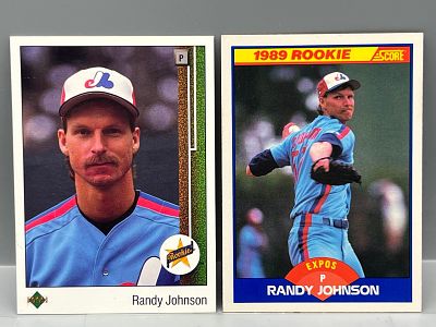 Randy Johnson 1989 Upper Deck RC #25 & 1989 Score RC #645