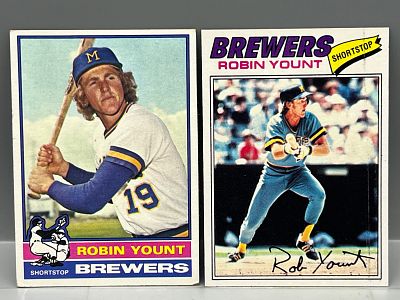 1976 Topps Robin Yount #316 & 1977 Topps #635