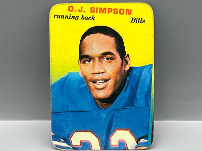 1970 Topps Super Glossy OJ Simpson RC #22