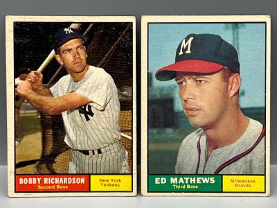 1961 Topps Ed Mathews #120 & Bobby Richardson #180