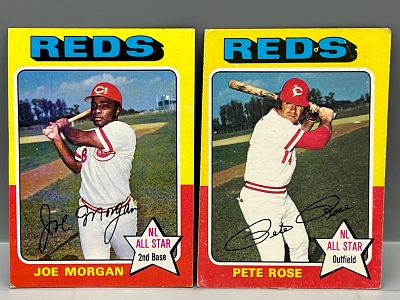 1975 Topps Pete Rose #320 and Joe Morgan #180