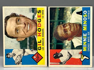 1960 Topps Gil Hodges #295 & Minnie Minoso #365. 1960 Topps Gil Hodges #295 & Minnie Minoso #365