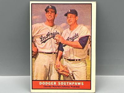 1961 Topps Dodger Southpaws Sandy Koufax/Don Drysdale #207