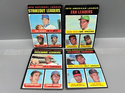 Lot of (4) 1971 Topps LL W/ HOFers