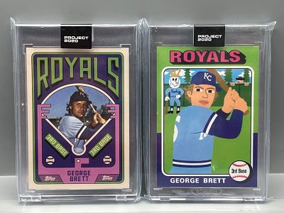 2020 Topps Project George Brett #75 & #102 - Sealed In Mags From Topps