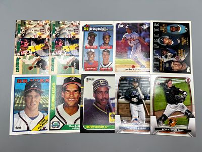 Lot of (10) Assorted Baseball Star Player Rookie Cards - Varying Conditions