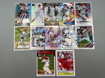 Lot of (12) Shohei Ohtani Baseball Cards