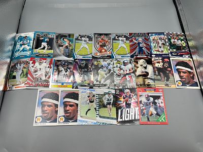 Lot of (24) Assorted Football Star Player Rookie Cards - Varying Conditions