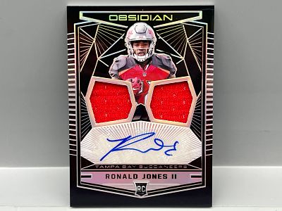 2018 Panini Obsidian Ronald Jones II Rookie Patch Auto #/100