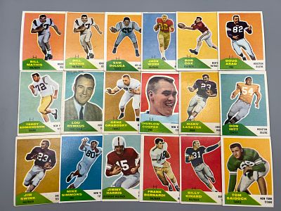 Lot of (18) 1960 Fleer Football Cards - Varying Conditions
