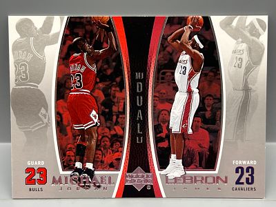 2005 Upper Deck Michael Jordan/LeBron James Dual Insert #LJMJ5