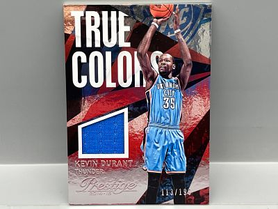2014-15 Panini Prestige Kevin Durant Game Worn True Colors Relic #/199