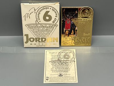 1999 Upper Deck Michael Jordan Retires 22kt Gold Foil Embossed #/24,500
