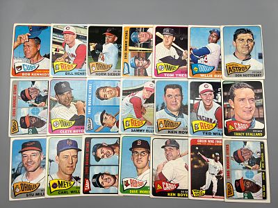 Lot of (21) 1965 Topps Baseball Cards - Varying Conditions
