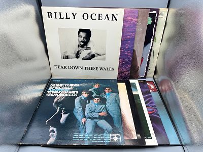 Lot of (10) Vinyl Albums - Featuring Tommy James and Billy Ocean, circa 1959-1988 - Records are 