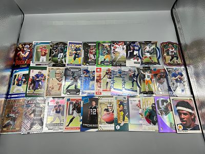 Lot of (30+) Modern Football Star Player Rookie Cards - Jayden Daniels, Saquon Barkley, Drake Maye