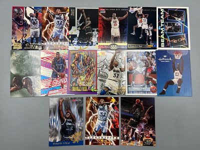 Lot of (15) Shaquille O'Neal Basketball Cards W/ Rookies - Varying Conditions