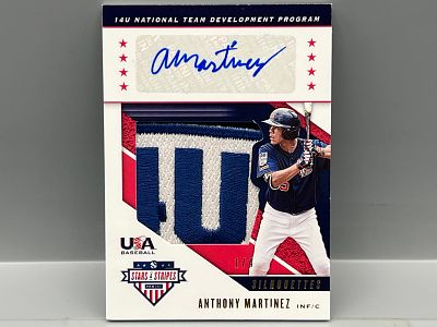 2019 Panini USA Stars & Stripes Anthony Martinez Game Used 14U National Team Relic #1/4