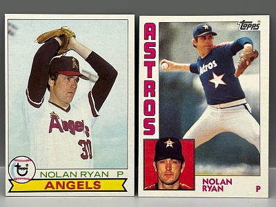 Nolan Ryan (HOF) - 1979 Topps #115 & 1984 Topps #470