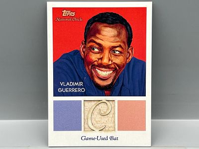 2010 Topps National Chicle Vladimir Guerrero Game Used Bat Relic