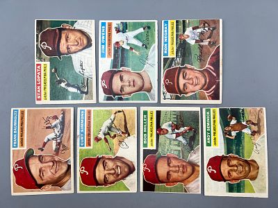 (Lot Of 7) 1956 Topps Baseball - Philadelphia Phillies Singles - #7, #114, #183, #274, #290 