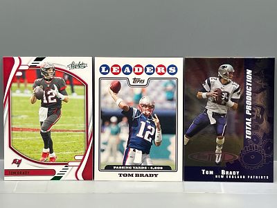 Lot of (3) Tom Brady Football Cards