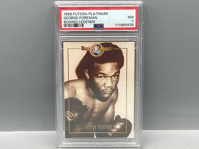 1998 Futera Platinum George Foreman Boxing Legends #/1250 PSA NM 7