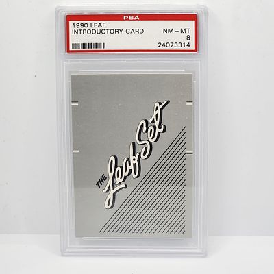 1990 Leaf Introductory Card PSA 8