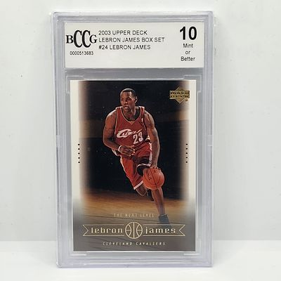 2003 Upper Deck LeBron James Box Set RC #24 BCCG 10