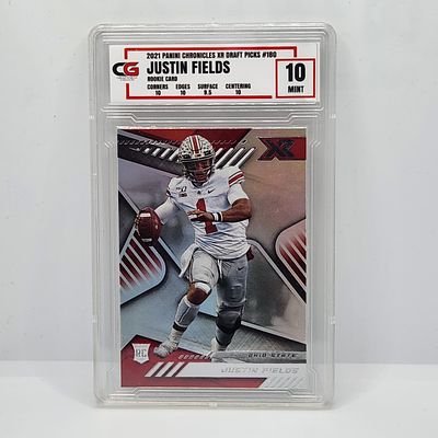 2021 Chronicles XR Draft Picks Justin Fields #180 Rookie - Slabbed by CG